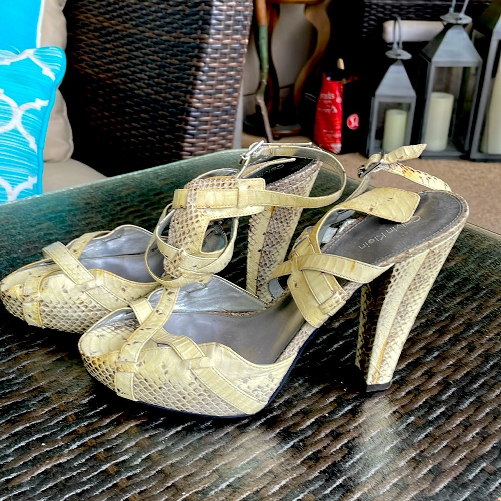 Calvin Klein leopard shoes. Size 10.  Vguc